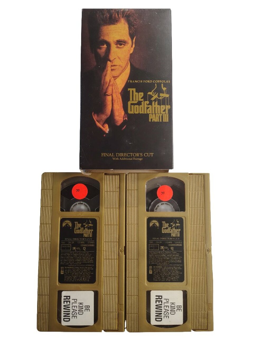 (1990) The Godfather Part III Final Director's Cut Golden VHS Cassette Tape